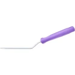 Espátula acodada 15 cm inox. morada Ibili 737915 con mango ergonómico y acero inoxidable resistente