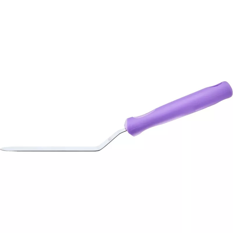 Espátula acodada 15 cm inox. morada Ibili 737915 con mango ergonómico y acero inoxidable resistente
