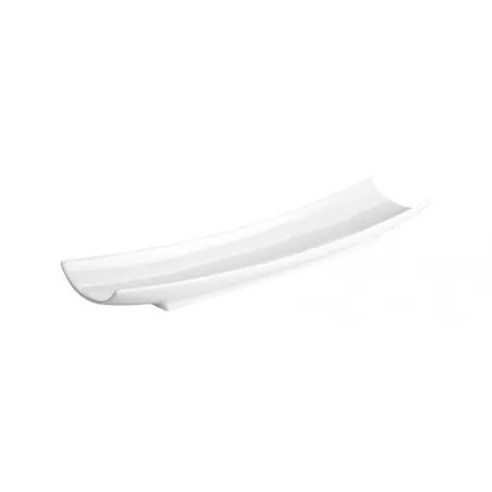 Bandeja Dong Viejo Valle B1490 de cerámica blanca, diseño elegante y acabado brillante, ideal para servir aperitivos.