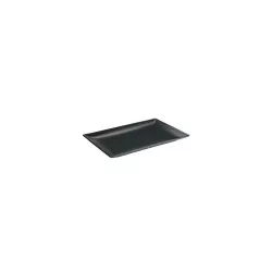BANDEJA NEGRA 30*20 MING B2883 rectangular de plástico con diseño minimalista y acabado mate