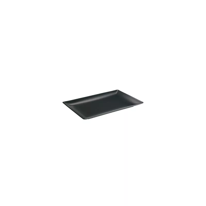 BANDEJA NEGRA 30*20 MING B2883 rectangular de plástico con diseño minimalista y acabado mate