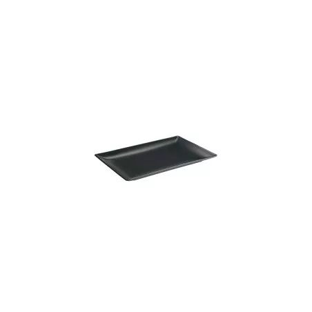 BANDEJA NEGRA 30*20 MING B2883 rectangular de plástico con diseño minimalista y acabado mate