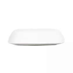 BANDEJA KENIA 32,5X22,5X3 B2373 rectangular de cerámica blanca con acabado brillante y bordes redondeados