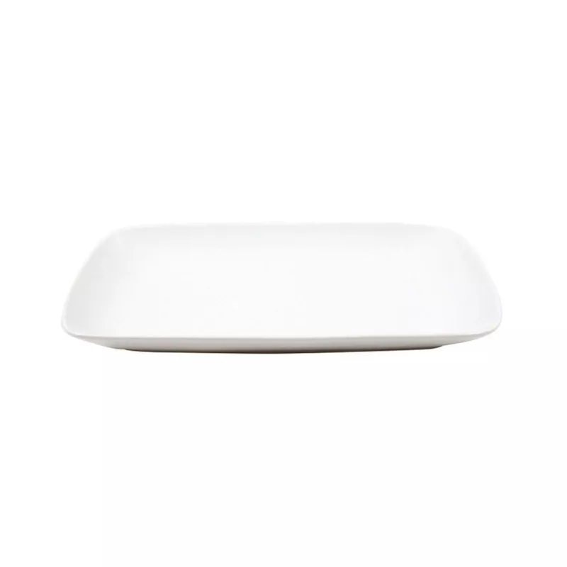 BANDEJA KENIA 32,5X22,5X3 B2373 rectangular de cerámica blanca con acabado brillante y bordes redondeados