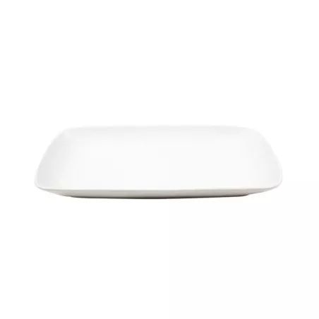 BANDEJA KENIA 32,5X22,5X3 B2373 rectangular de cerámica blanca con acabado brillante y bordes redondeados