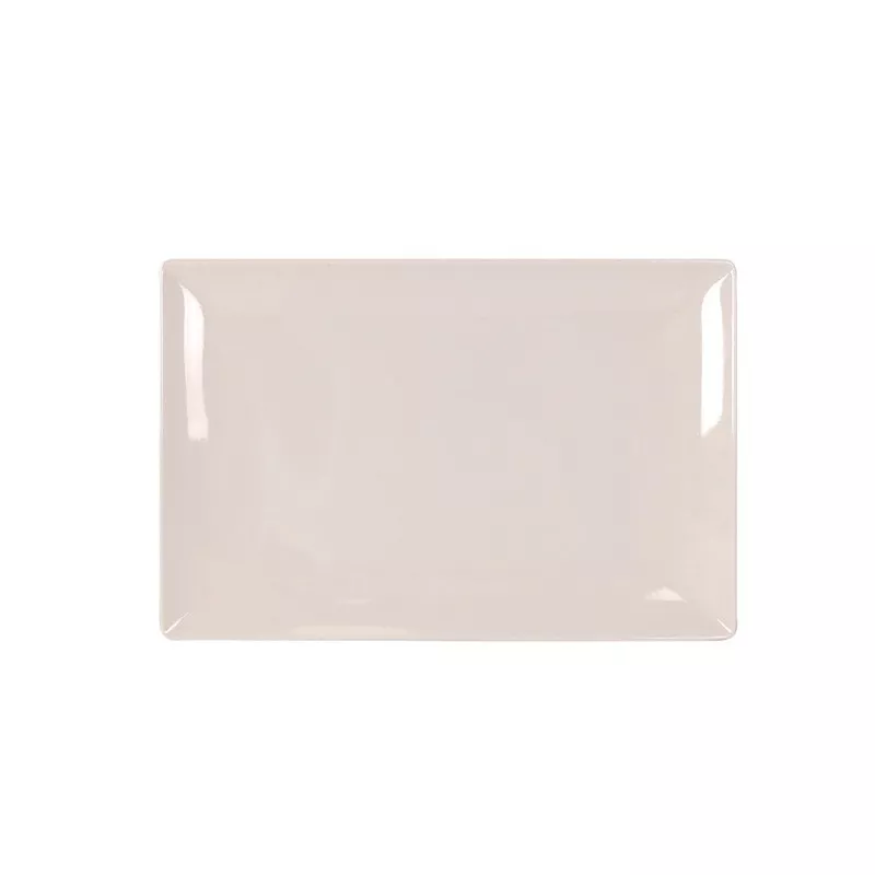 BANDEJA MING III 29,5*19,5*2 B758307A porcelana blanca rectangular con acabado brillante y bordes suaves