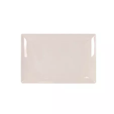 BANDEJA MING III 29,5*19,5*2 B758307A porcelana blanca rectangular con acabado brillante y bordes suaves