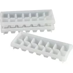 BANDEJA CUBITOS DENOX (LOTE 3) 12100 de plástico blanco con 18 compartimentos y diseño apilable para facilitar el almacenamiento