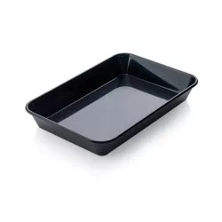 Bandeja Araven Honda 3 41042 negra de plástico rectangular con borde elevado y acabado mate.