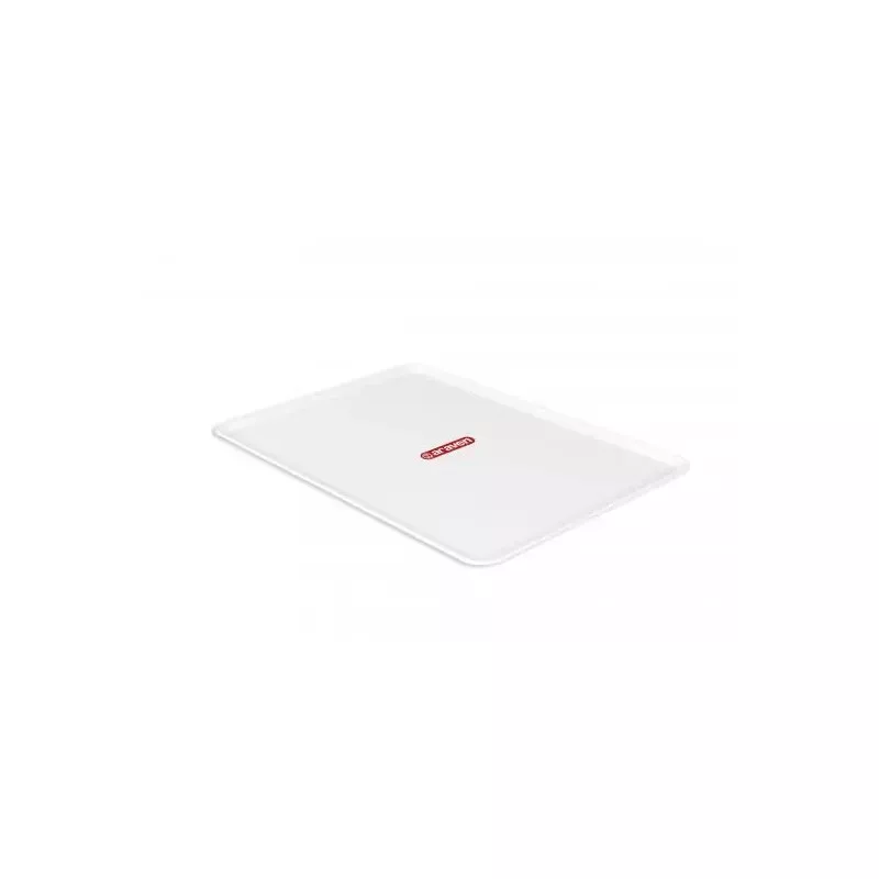 Bandeja Araven plana 1225 de polietileno blanco, diseño rectangular y acabado liso, ideal para servicios.
