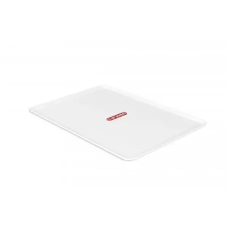Bandeja Araven plana 1225 de polietileno blanco, diseño rectangular y acabado liso, ideal para servicios.