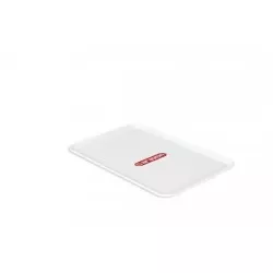 Bandeja Araven plana 1023 3 BCA en color blanco, diseño rectangular y material resistente de plástico.