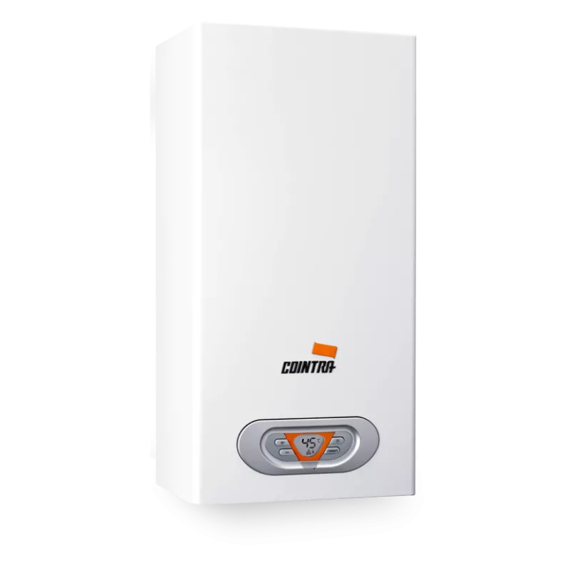 Calentador gas Cointra CPE 12 Tn 12 L blanco, termostático, clase A, diseño compacto y moderno para gas natural.