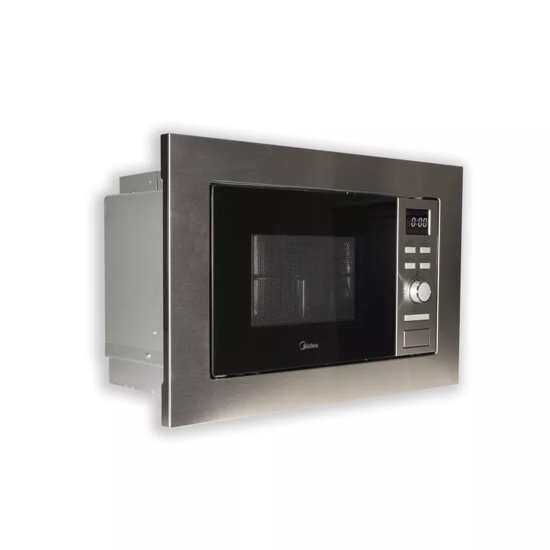 Microondas Midea MCMI208GDIP integrable 20 L inox con acabado en acero inoxidable y diseño contemporáneo.