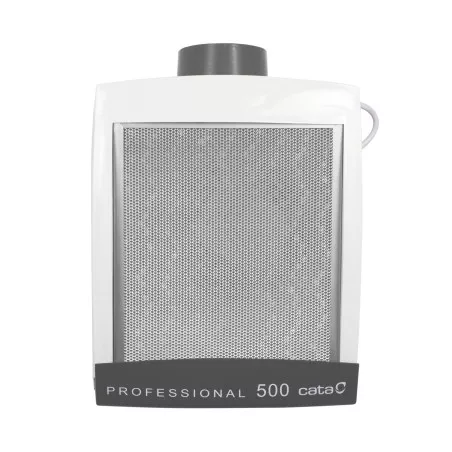 Extractor de cocina Cata PROFESSIONAL 500 - 450 m³/h en color blanco con diseño moderno y resistente, malla metálica filtrante.