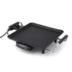 Plancha de asar Orbegozo TB 2206 – 1500 W, 27,5×27,5 cm, antiadherente
