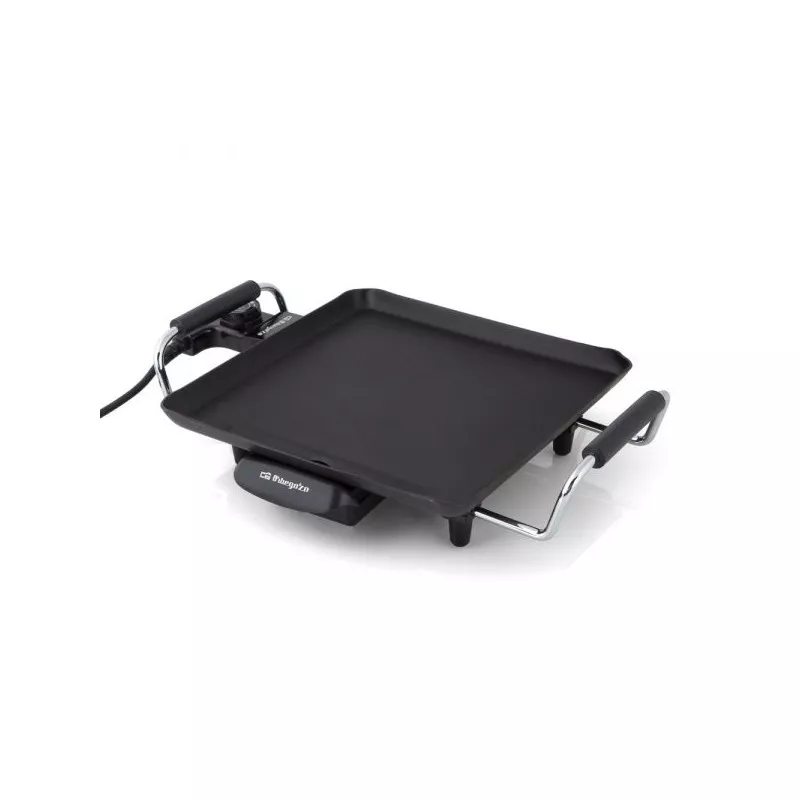 Plancha de asar Orbegozo TB 2206 – 1500 W, 27,5×27,5 cm, antiadherente