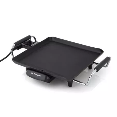 Plancha de asar Orbegozo TB 2206 – 1500 W, 27,5×27,5 cm, antiadherente