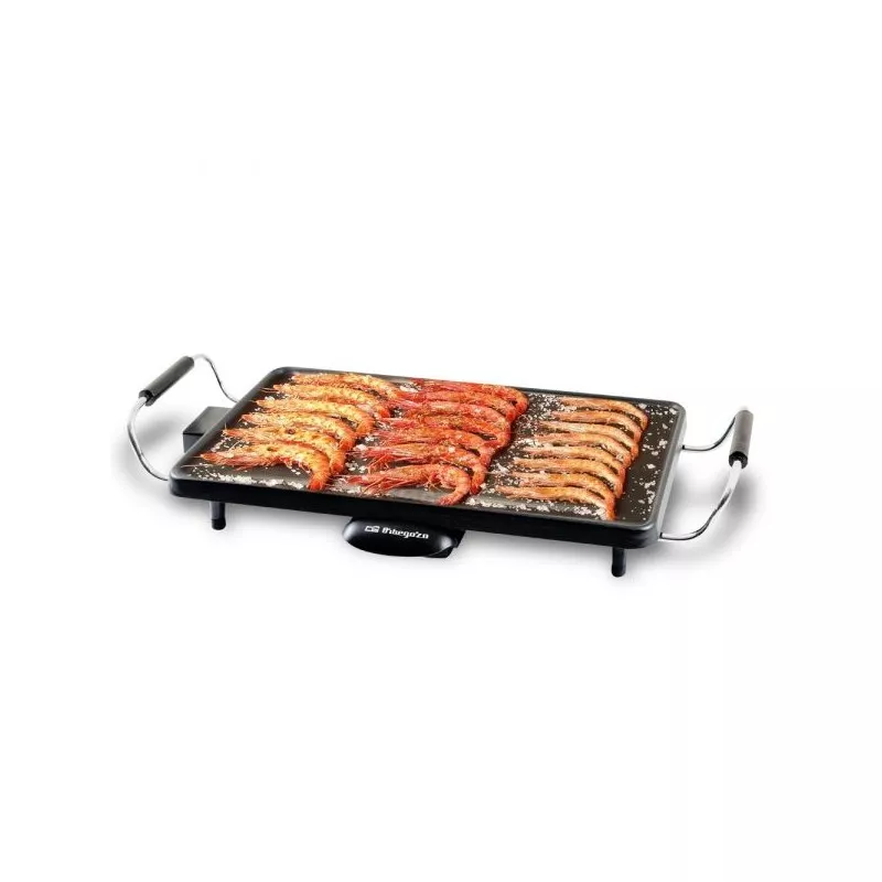 Plancha de asar Orbegozo TB 2203 – 2000 W, 22×43 cm, antiadherente