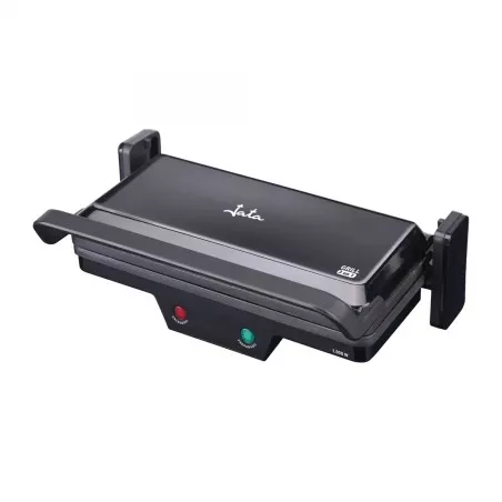 Grill Jata GR266 – 1000 W, doble placa 27×14 cm, apertura 180º, antiadherente