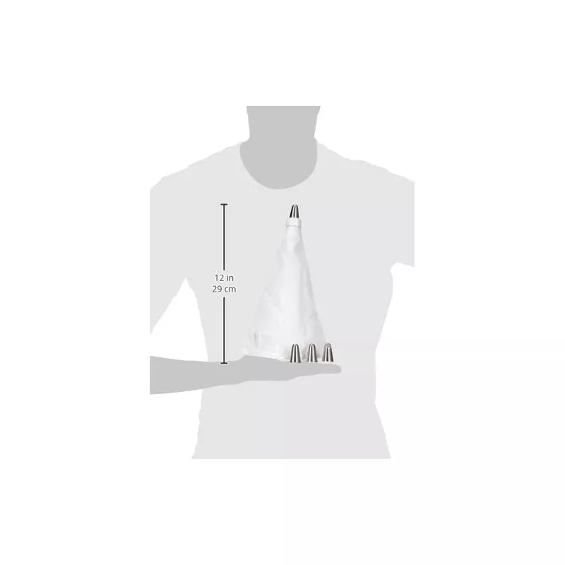 SET 4 BOQUILLAS INOX + MANGA 24 CM. LACOR 68972