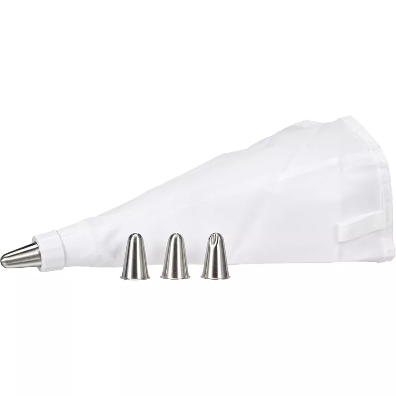 SET 4 BOQUILLAS INOX + MANGA 24 CM. LACOR 68972