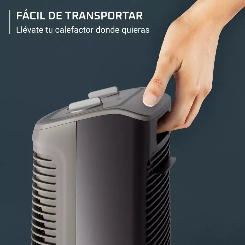 CALEFACTOR ROWENTA SO2330F2 INSTANT COMFORT 2400W portátil de color gris, diseño compacto, fácil de transportar y eficiente en c