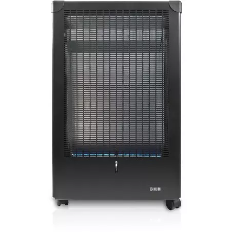 ESTUFA HJM GA4200M GAS LLAMA AZUL de diseño vertical negro, acabado resistente y potencia de 4,2Kw.