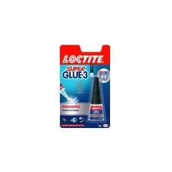 SUPER GLUE-3 5GR. PRECISION adhesivo instantáneo en color azul con aplicador de precisión y fórmula fuerte.