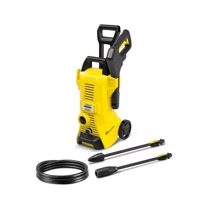 ALTA PRESION KARCHER K3 PROMO 380L/120 BARES limpiadora a presión amarilla con manguera y accesorios incluidos.