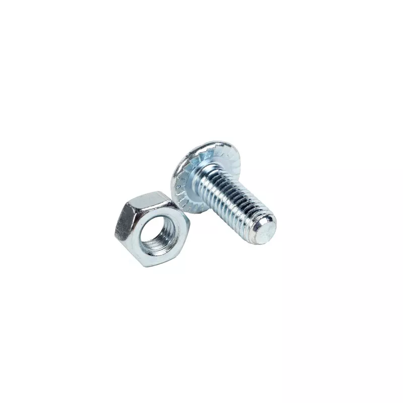 TORNILLO BANDEJA THECA 1500904 de acero inoxidable con acabado brillante y tuerca hexagonal incluida