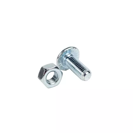 TORNILLO BANDEJA THECA 1500904 de acero inoxidable con acabado brillante y tuerca hexagonal incluida