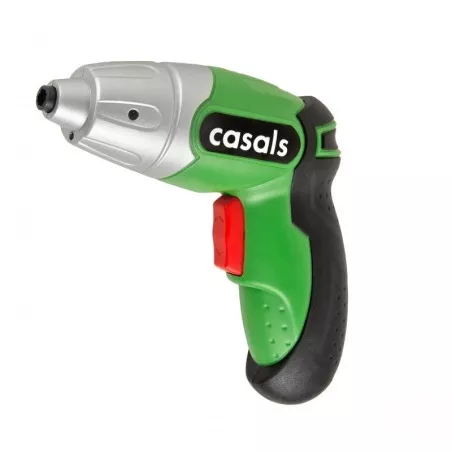 Atornillador batería Casals VLIXS36 3,6 V litio diseño ergonómico verde y negro con 10 puntas intercambiables