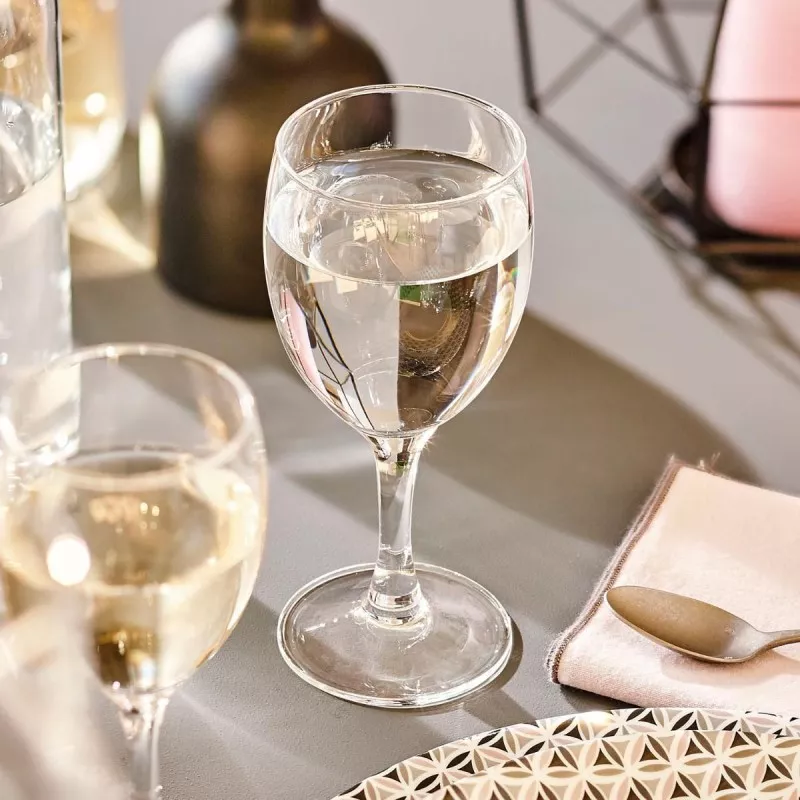COPA ELEGANCE 14.5 VINO LUMINARC de cristal transparente, diseño elegante y acabado brillante para bebidas.