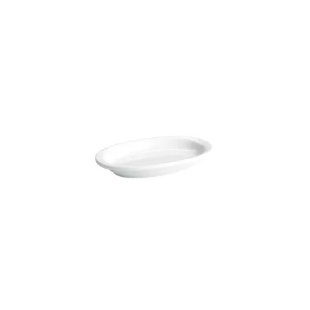 RABANERA 16,5*9,5*2 B2136V porcelana blanca ovalada con acabado brillante ideal para servir alimentos