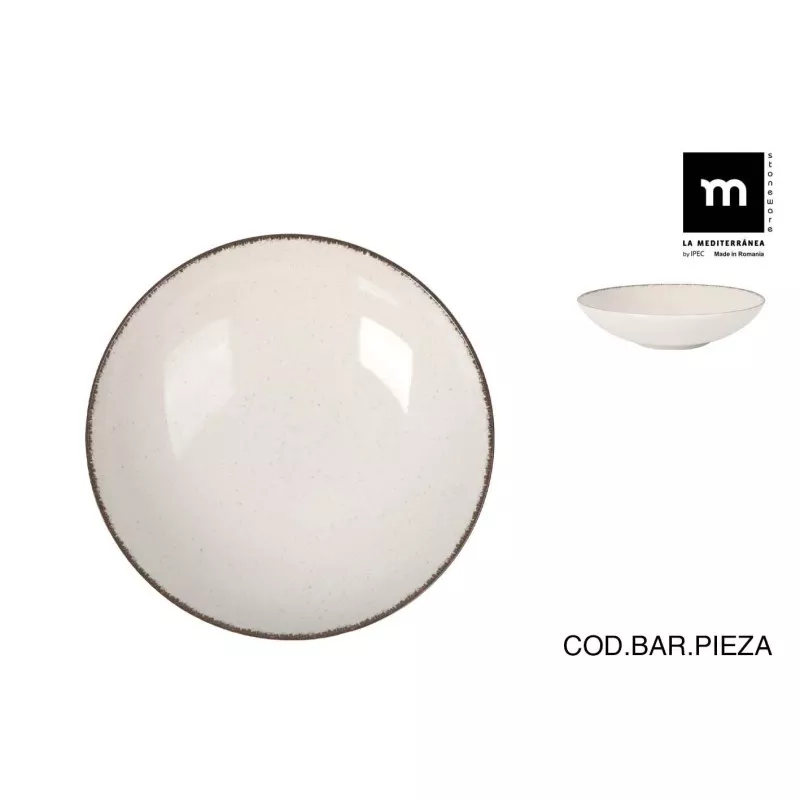 PLATO HONDO 21 CM. ANLLO MONACO BRILLO ANL26102