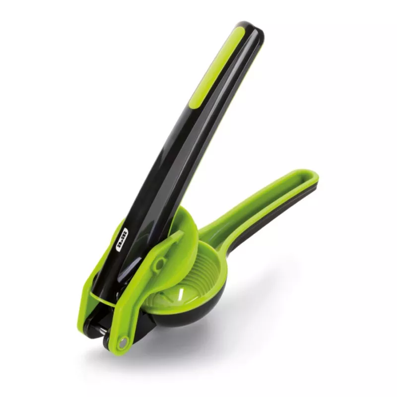 Exprimidor manual cítricos Ibili 788500 plástico alimentario negro y verde 25 cm con diseño ergonómico y fácil manejo