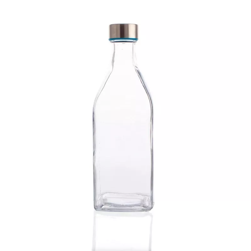 BOTELLA CRISTAL 1L TRANSP. HABITAT QUID 7522036 con diseño elegante, tapa metálica y acabado transparente.