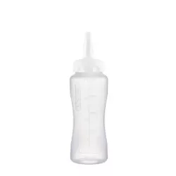 Dosificador de salsas Araven 50 cl 01377, polietileno transparente, boca ancha, graduado para fácil dosificación.
