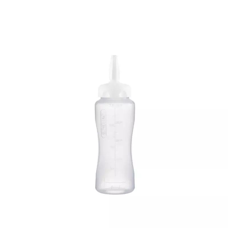 Dosificador de salsas Araven 50 cl 01377, polietileno transparente, boca ancha, graduado para fácil dosificación.