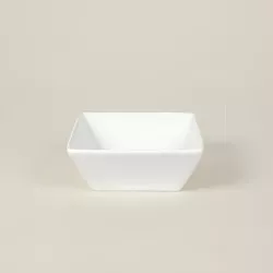 BOWL CUADRADO 10 CM BCO EURODRA 01S1306