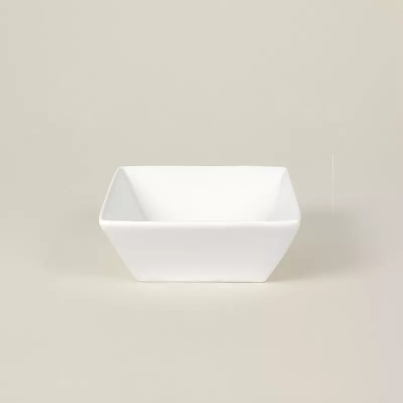 BOWL CUADRADO 10 CM BCO EURODRA 01S1306