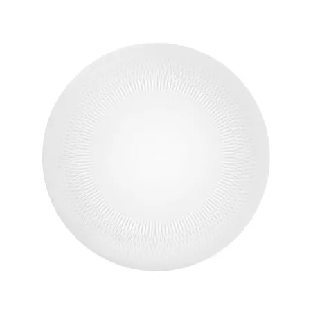 PLATO PRESENTACION 32 CM. UTOPIA blanco con diseño texturizado y acabado brillante, ideal para servir alimentos.