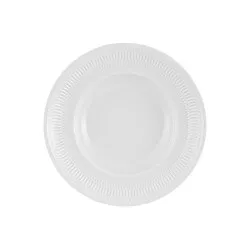 PLATO HONDO PASTA 28 CM. UTOPIA blanco cerámico con diseño elegante y acabado brillante ideal para presentaciones decorativas