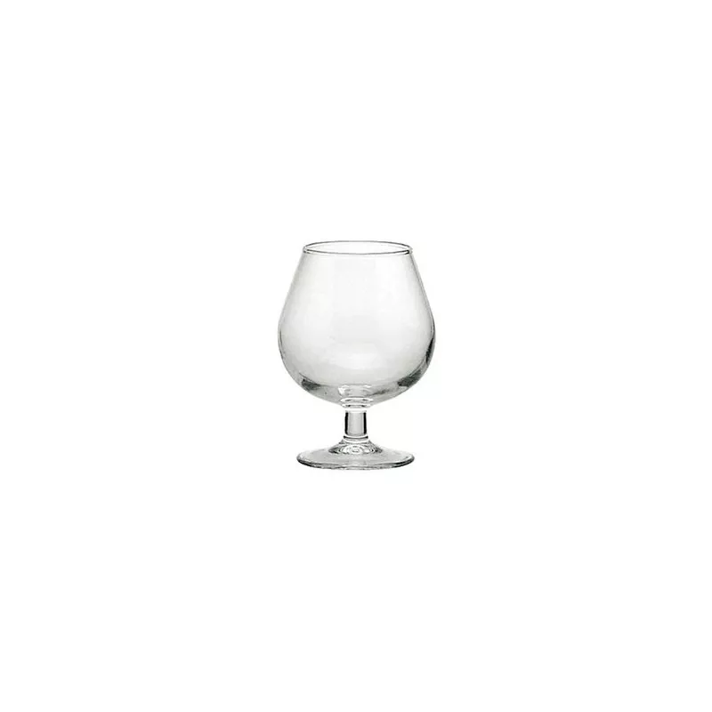COPA COÑAC 24 DURALEX de cristal transparente, diseño clásico con base amplia y forma redondeada.