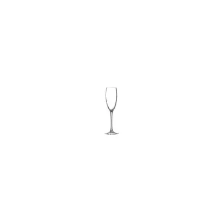 COPA EBRO 16 CL. FLAUTA de vidrio transparente con diseño elegante y base estable para champagne y cócteles.
