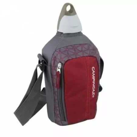 Cantimplora clásica picnic 1L gris Coleman 24784 boca ancha con diseño ergonómico y bolsillo lateral para accesorios