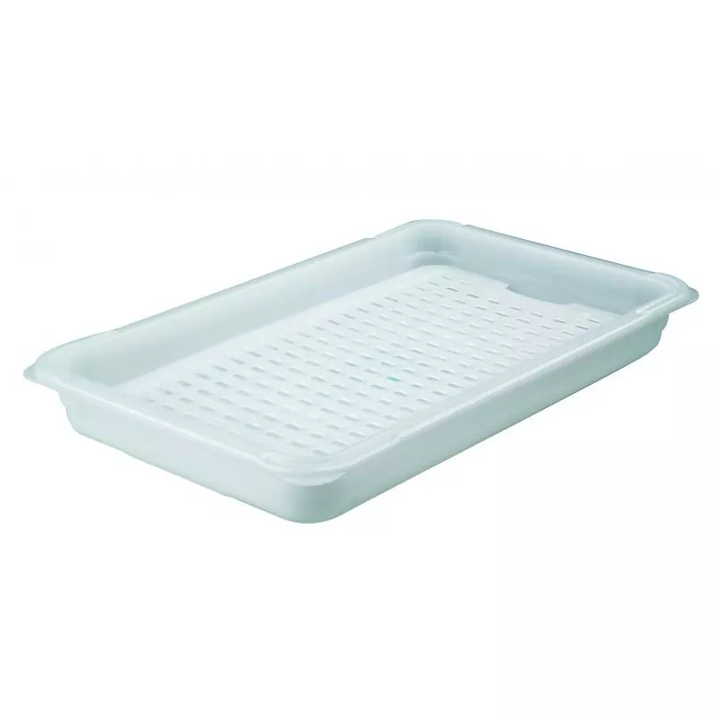 Cubeta Araven 1130 3L grande plástico rectangular profesional color transparente con diseño estriado para drenaje eficiente