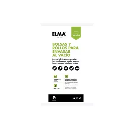 Bolsa envasar al vacío 13x45cm Udom 15159 larga, diseño resistente y apropiada para conservación de alimentos.
