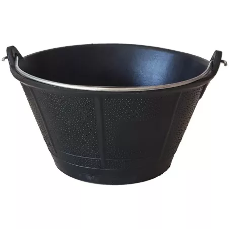CUBO GOMA 10 ITALIANO TALIAPLAST negro, flexible, con asas y diseño antideslizante para múltiples usos.